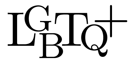 LGBTQ+ logotype in the style of TeX and LaTeX